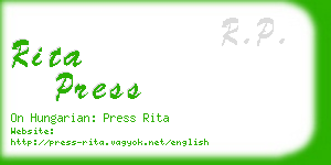 rita press business card